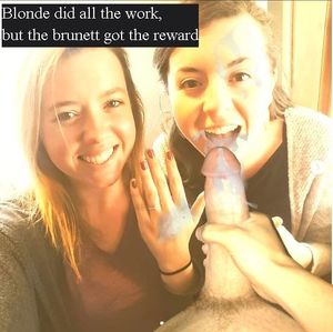 Blonde does the work, but the brunette gets the reward