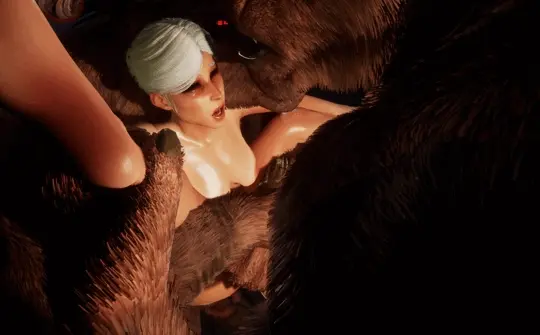 Milf with big boobs fucked by two Minotaurs