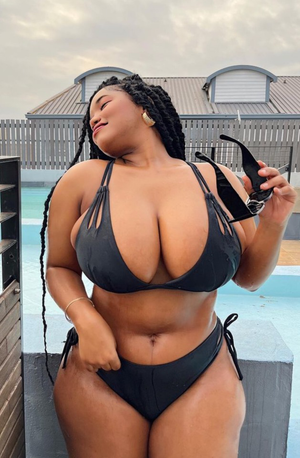 The Beautiful Jessica Mkhize looking busty in her bikini