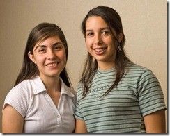 Two gorgeous teens giving their first hand job