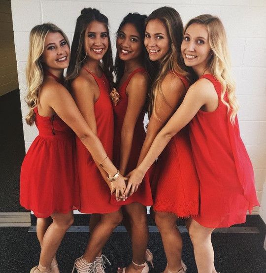 "Dresses on or off?"