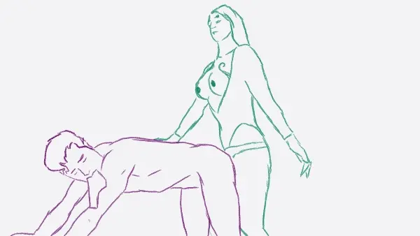 Strapon anal cartoon