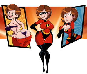 Elastigirl getting dressed