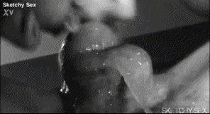 Slobbering all over his dick