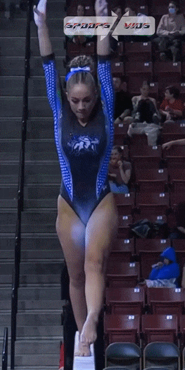 Balance beam dismount booty
