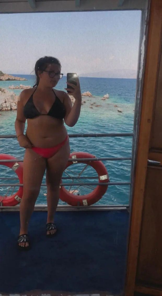 Chav posing in bikini