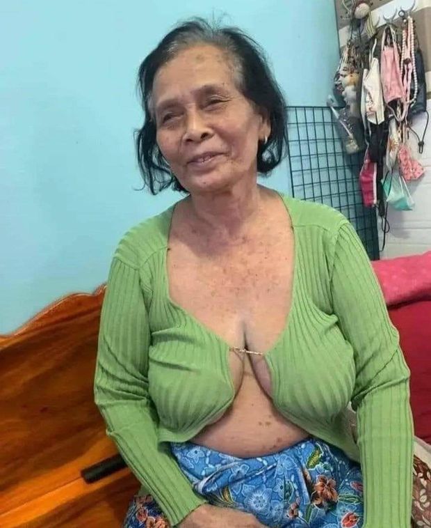 Asian granny with big tits