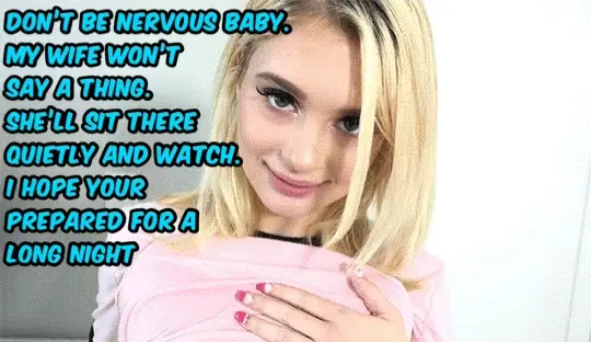 Preparing hot teen for her first cuckcake experience