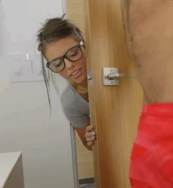Peeping in the bathroom