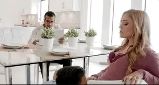 Getting licked under the table