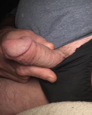 Good Morning in black satin panties