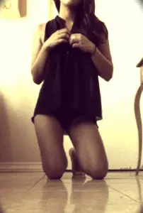 Purelynaughtyemma looking sexy as she shows off her bra and panties.