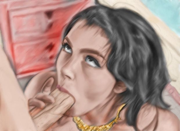 Brunette blowjob 6