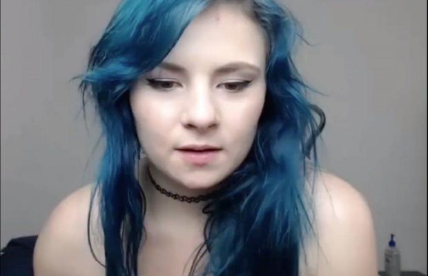 Fantasy with Blue Hair Camgirl