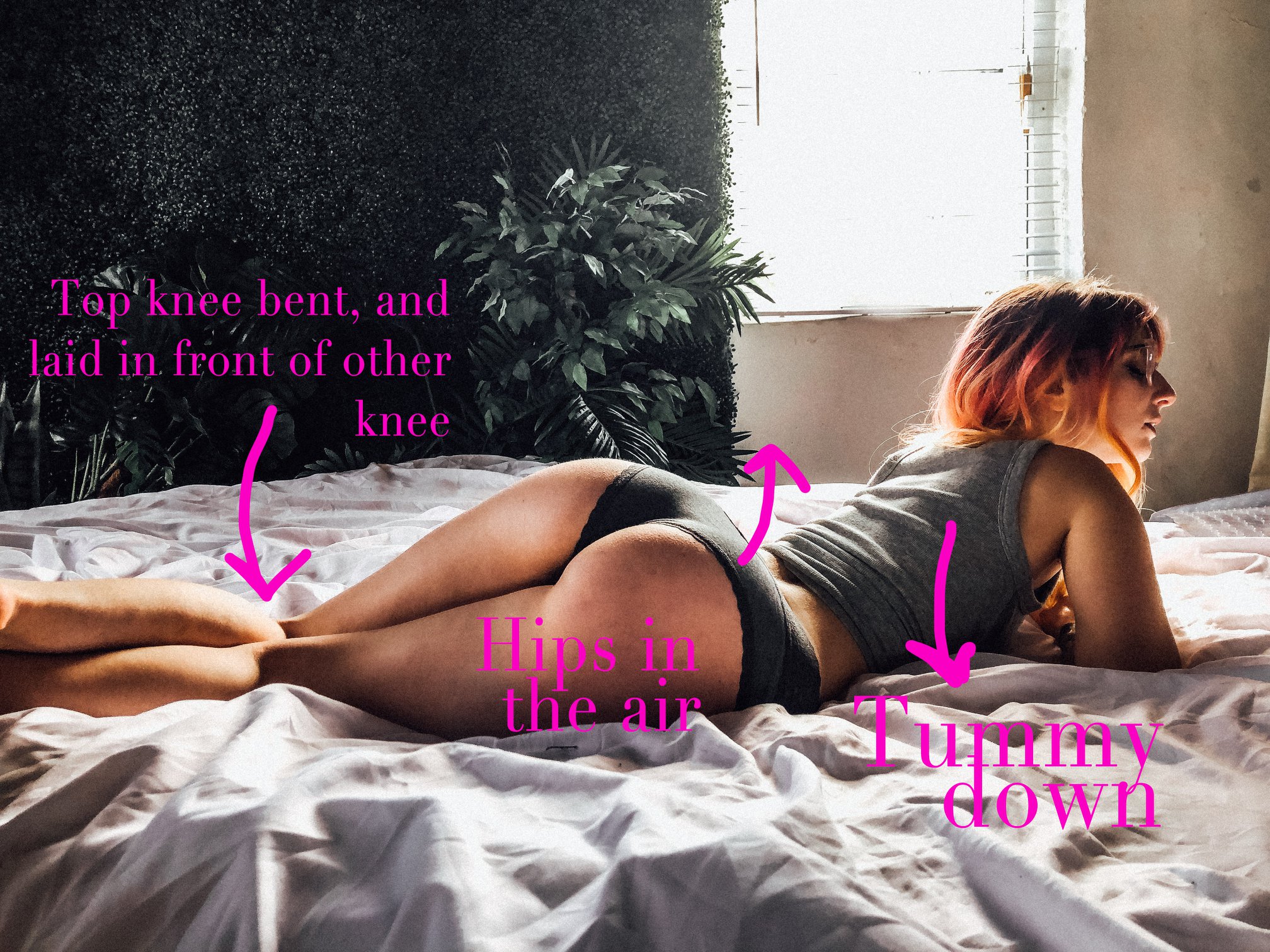 on a bed