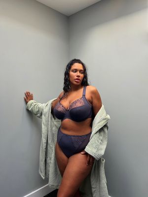 Chanelle Mauricette in her Blue bra and panties