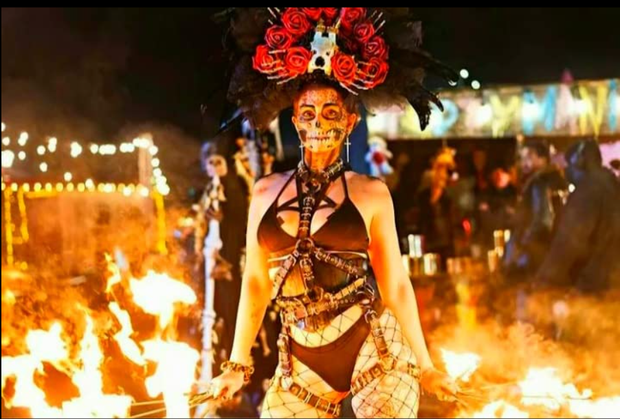 Unknown sexy actress @ Jeepers Creepers Reborn (2022) Halloween party!