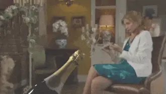 EMMERDALE'S PRIYA SEXY WHITE OUTFIT - HOT LONG LEGS, SEXY WALKING IN ROOM #2!