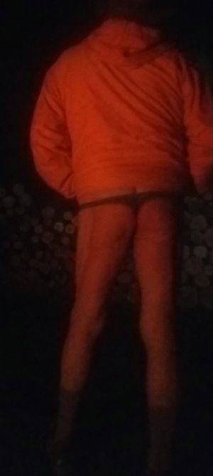 Fuck me in my thong on the log pile