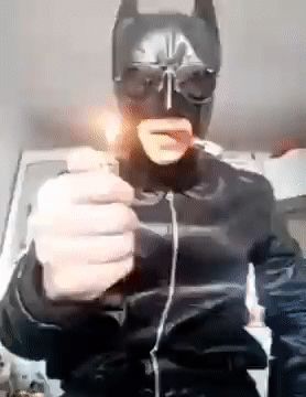 Fits the fetish ... >;P ... ψ(｀∇´)ψ (NOTE: It's a videocompose: Tumblr/juanitopapayas posted: WTF #humor #batman #explosión)