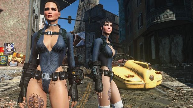 Futuristic policewomen