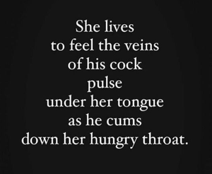 She lives to feel ...