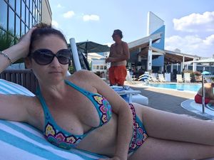 Here tits look great in this top