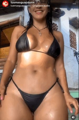 Flirtatious and seductive Latina dancing