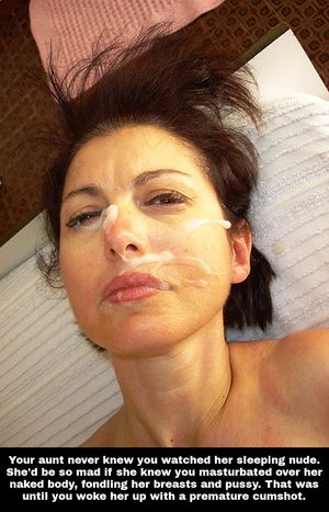 Aunt wakes up while cumming on her face accidently