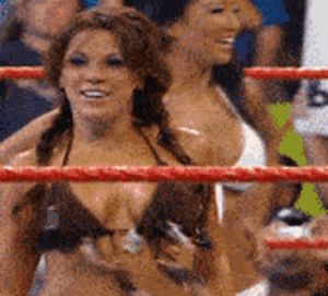 WWE Diva Mickie James in sexy bikini in WWE ring!