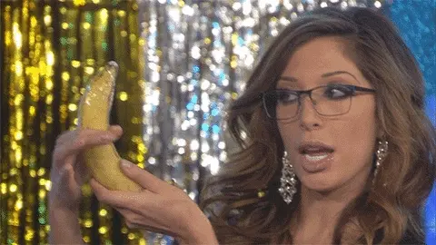 Big Brother UK. Simulation with banana & rubber.