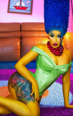 Cardi B as Marge Simpson.