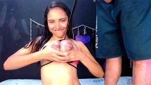 LC spraying milk & pussy squirting on his head