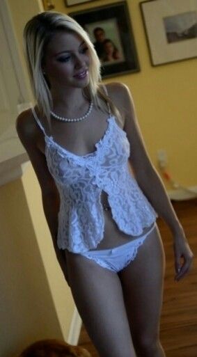 Blonde lingerie