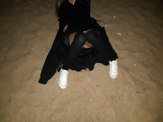 Sexy tease at beach