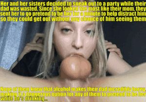 On the bright side her sisters got away and came back without being caught since her dad was too busy teaching her what its like to be mom..