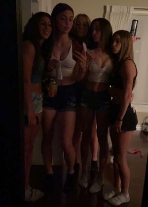 5 teen selfie with 2 big sets of boobs
