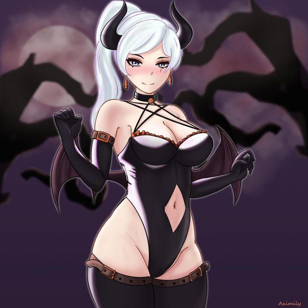 Sexy hentai babe in latex lingerie
