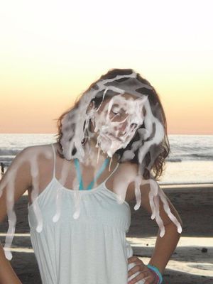 Sexy lil Latina teenslut Valeria Soledad Moncada with a massive bukkake facial