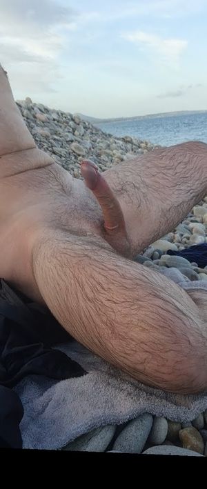 Hard on the beach