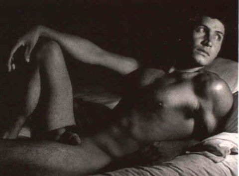 RECLINING MALE NUDE by Herbert List