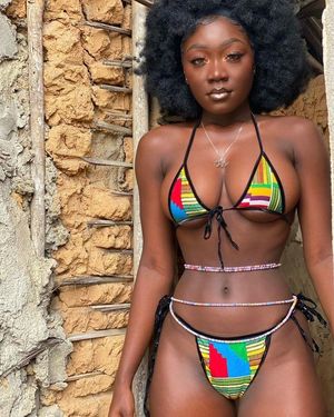 Folashade Oremakinde looking sexy in her bikini