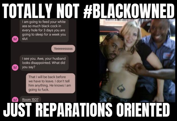 Every anniversary, just like her wedding day Tiffany Hinch would get used in public by groups of black men proudly in front of her family