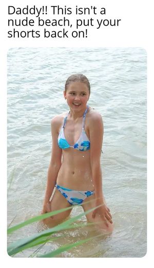 Daughter not a nude beach