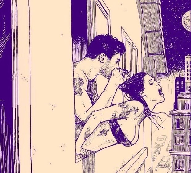 Screaming fuck at the window