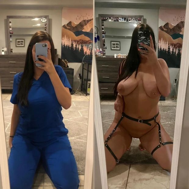 Nurse On Off Selfies