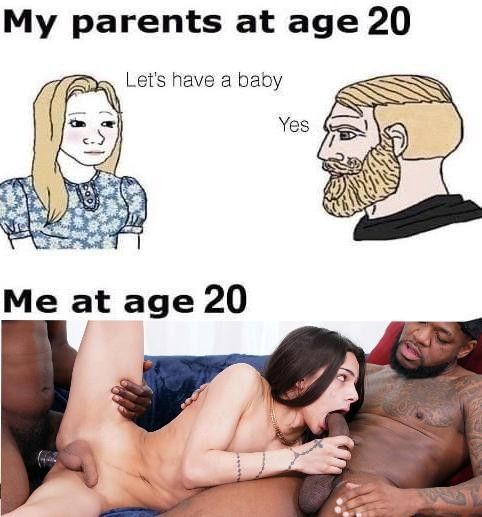 My parents at age 20. Me at age 20