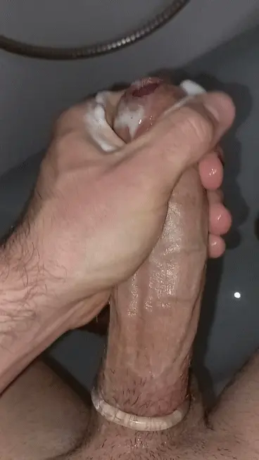 Handjob cream sperm cummmshot