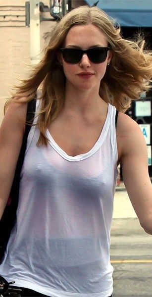 Good thing she's wearing a bra for modesty.