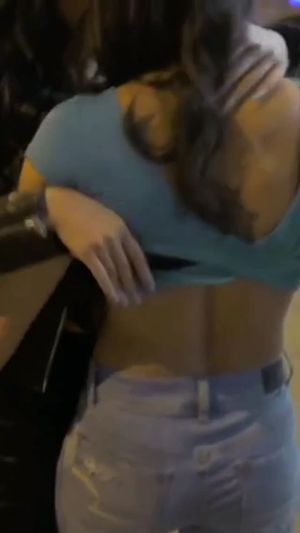 Sexy Asian Model Makeout with Beautiful White Chicks in Public